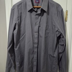 UNTUCKit Gray Dress Shirt with Pointed Collar